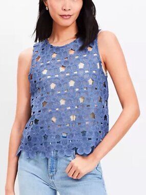 nwt ANN TAYLOR LOFT DAISY crochet tank top xs